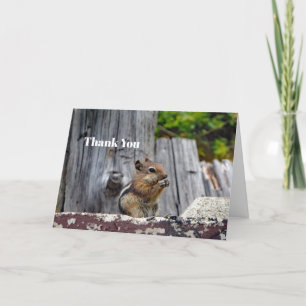 Carte De Remerciements Photo d'un animal de Cute Chipmunk