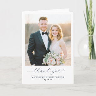 Carte De Remerciements Photo élégant et romantique chaleureux