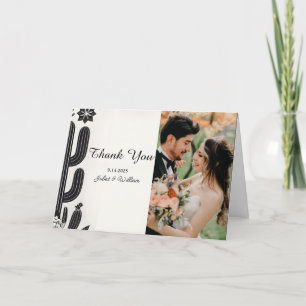 Carte De Remerciements Photo Fiesta Cactus Floral Mariage mexicain