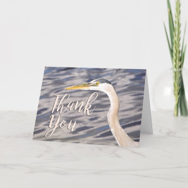 Carte de remerciements photo Great Blue Heron (Devant)