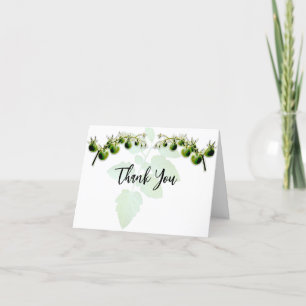 CARTE DE REMERCIEMENTS PHOTO GREEN CHERRY TOMATO