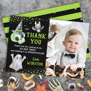 Carte de remerciements photo Green Éffrayant Boy H