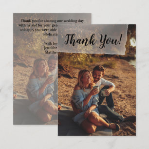 Carte de remerciements photo Mariage à écran plat
