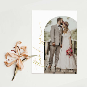 Carte de remerciements photo Mariage Arch Frame