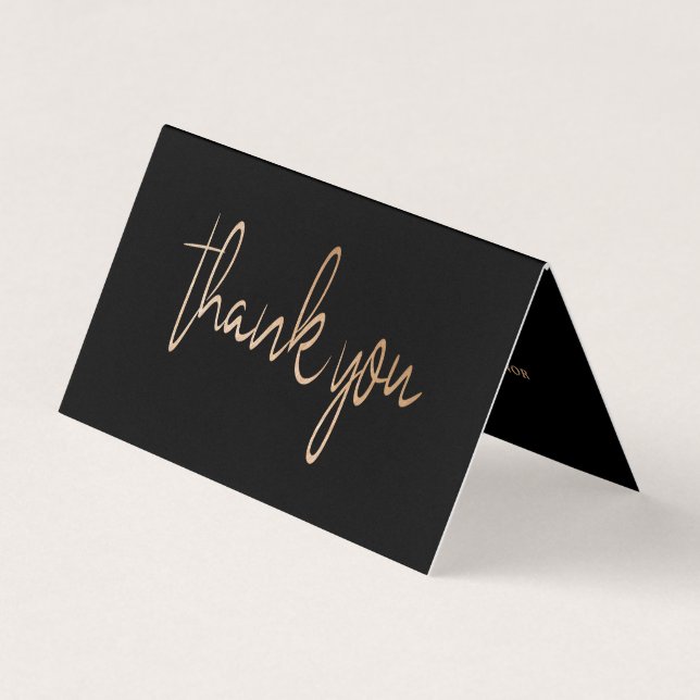Carte de remerciements photo Mariage de script Gol (Devant)