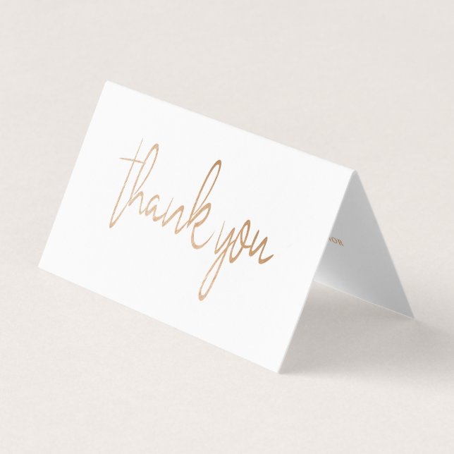 Carte de remerciements photo Mariage de script Gol (Devant)