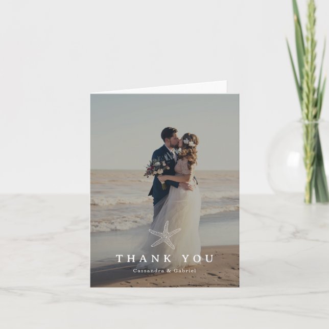 Carte De Remerciements Photo Mariage Lihue (Devant)