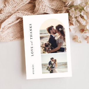Carte de remerciements photo mariage   Photo Boho 