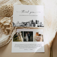 Carte de remerciements photo Mariage Tucson Skylin