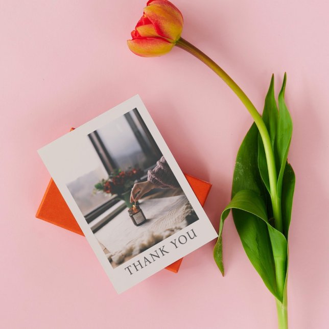 Carte de remerciements photo moderne de soins aux  (Créateur téléchargé)