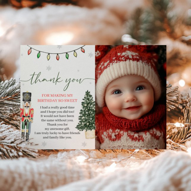 Carte de remerciements photo Nutcracker vintage (Créateur téléchargé)