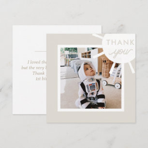 Carte De Remerciements Photo personnalisé du soleil pour l'anniversaire d
