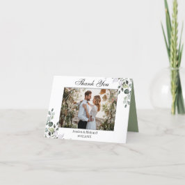 Carte de remerciements PHOTO Pliante Eucalyptus Wa