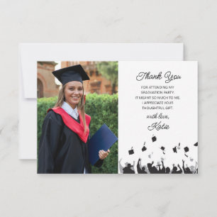 Carte de remerciements photo pour diplômés