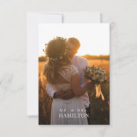 Carte de remerciements photo pour toujours Gratefu