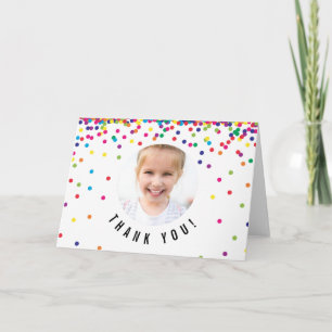 Carte de remerciements photo   Rainbow Birthday Co