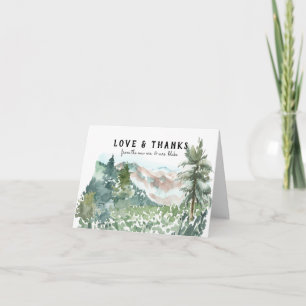 Carte de remerciements photo Rustic Mountain Maria