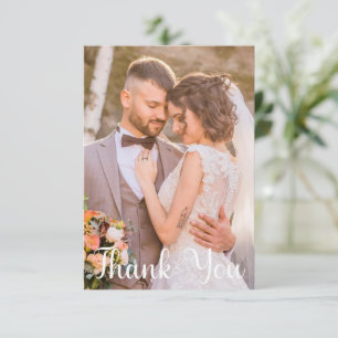 Carte De Remerciements Photo simple Mariage Ajouter votre salutation