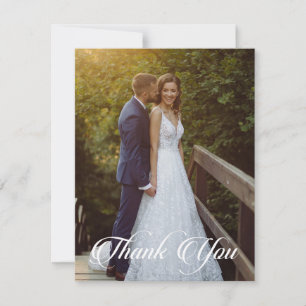 Carte De Remerciements Photo simple Mariage Ajouter votre salutation
