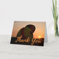 Carte de remerciements photo Sunrise Hot Air Ballo