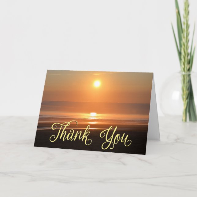 Carte de remerciements photo Sunset Beach (Devant)