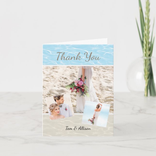 Carte de remerciements photo Tropical Beach (Devant)