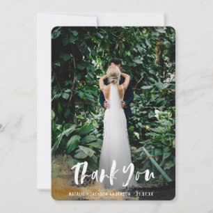Carte de remerciements photo tropicale peinte