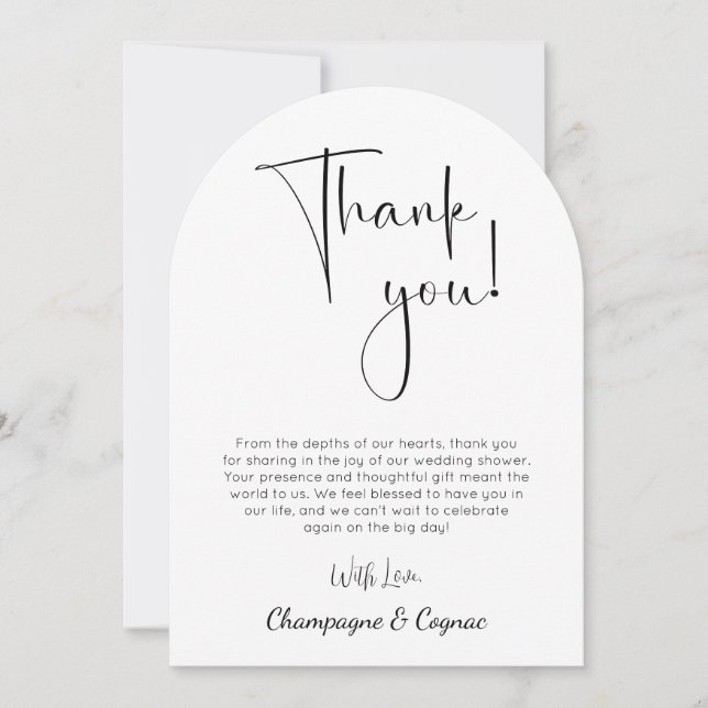 Carte de remerciements photo Wedding shower de scr (Devant)