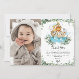 Carte De Remerciements Photographie de la fête d'anniversaire de l'Arche