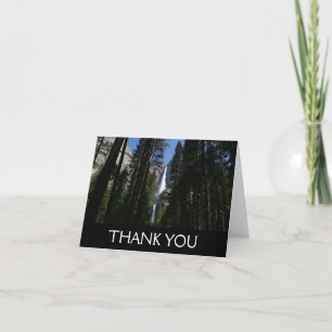 Carte De Remerciements Photographie de paysage de Yosemite Falls et de bo