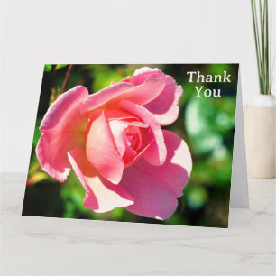 Carte De Remerciements Photographie rose Rose unique