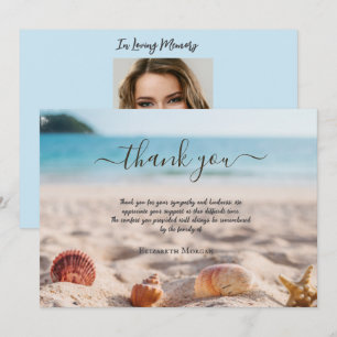 Carte De Remerciements Photos Des Coquillages De Plage Fête De La Vie