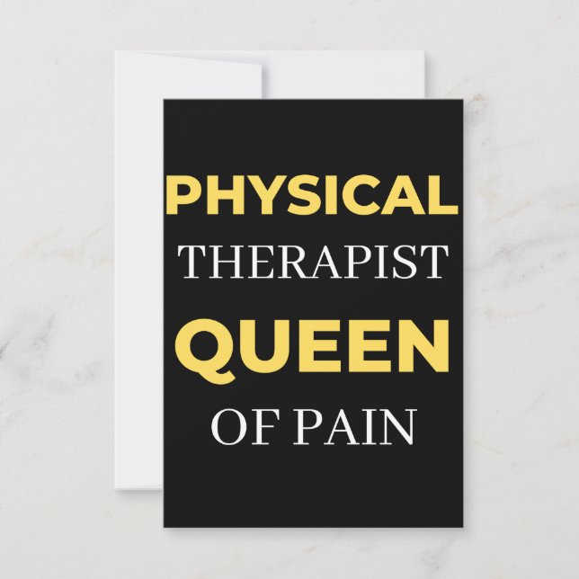 Carte De Remerciements Physical Therapist Queen Of Pain (Devant)