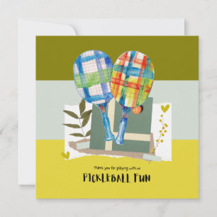 Carte De Remerciements Pickleball