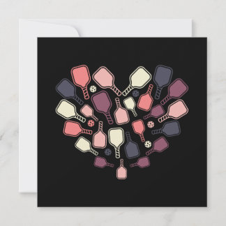 Carte De Remerciements  Pickleball Paddles Heart