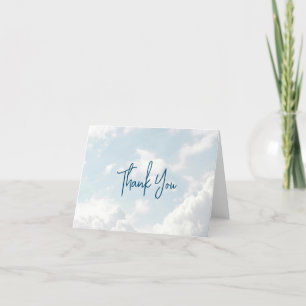 Carte De Remerciements Pièce du Ciel Baby shower nuages