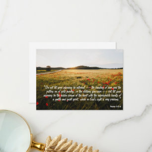 Carte De Remerciements Pierre 3:3-4 Bible Verse Femmes