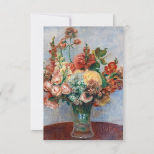 Carte De Remerciements Pierre-Auguste Renoir - Fleurs dans un vase