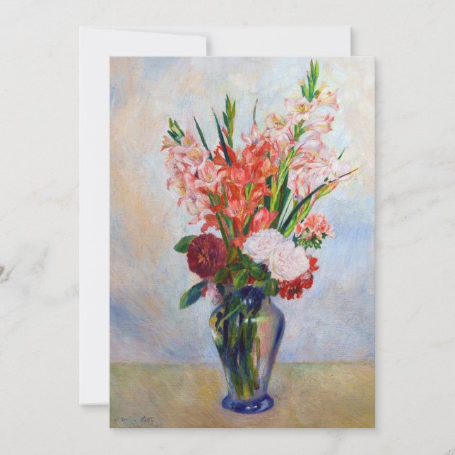 Carte De Remerciements Pierre-Auguste Renoir - Gladioli (Devant)