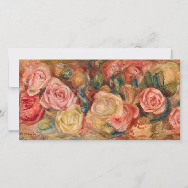Carte De Remerciements Pierre-Auguste Renoir - Rose (Devant)