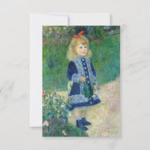 Carte De Remerciements Pierre-Auguste Renoir - Une fille avec une canne d