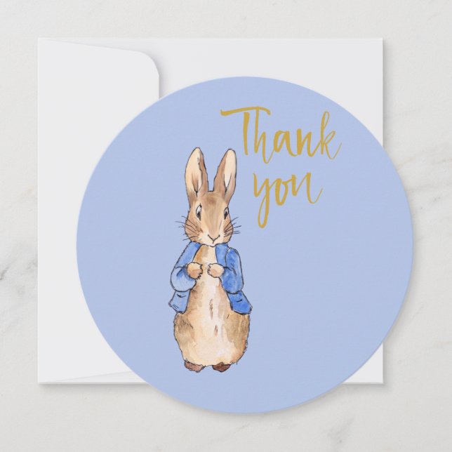 Carte De Remerciements Pierre sur fond bleu  (Devant)