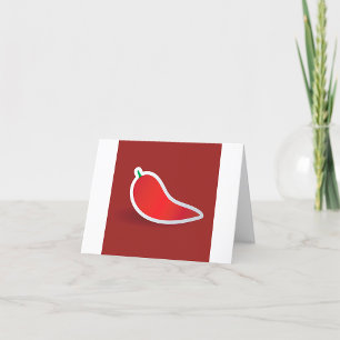 Carte De Remerciements Piment Rouge