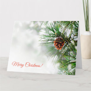 Carte De Remerciements Pin couvert de neige