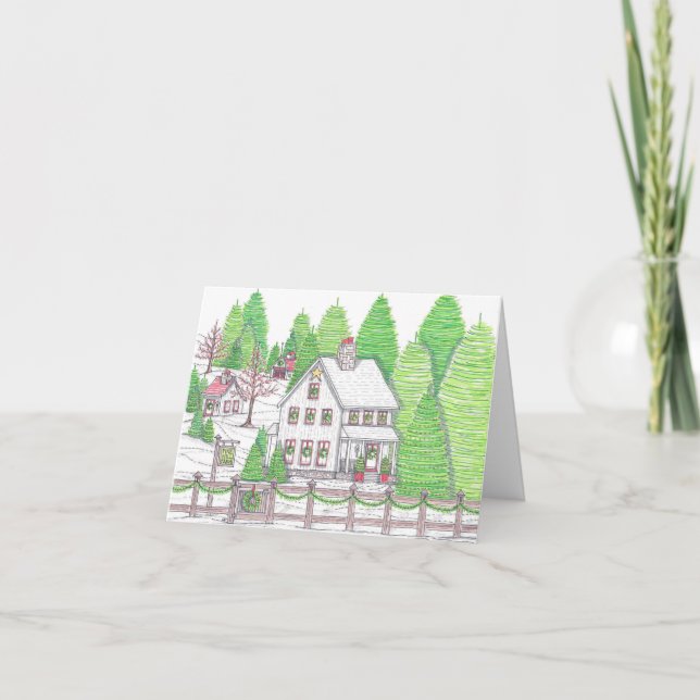 CARTE DE REMERCIEMENTS PINE HILL FARM HOLIDAY CARD (Devant)