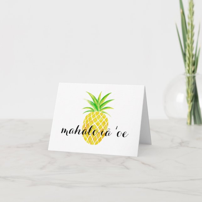 Carte De Remerciements Pineapple Watercolor (Devant)