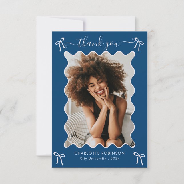 Carte De Remerciements Pink Bow (Devant)