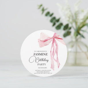 Carte De Remerciements Pink Bows tendance Fille Anniversaire