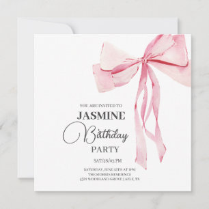 Carte De Remerciements Pink Bows tendance Fille Anniversaire