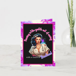 Carte De Remerciements Pinup_ Infirmière Badass